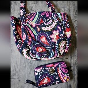 Vera Bradley Glenna Satchel and Wallet